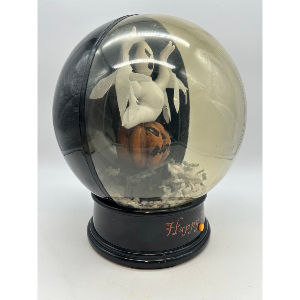 Vintage Gemmy Happy Halloween Animated Spooky Snow Globe - Picture 7 of 10